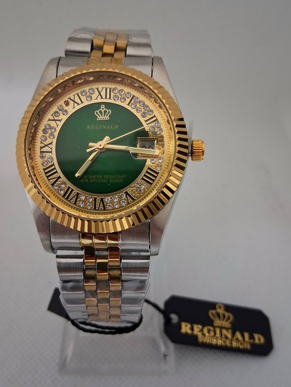 NEW IN BOX Men's Reginald 36mm Real Diamond Presidential Date Watch